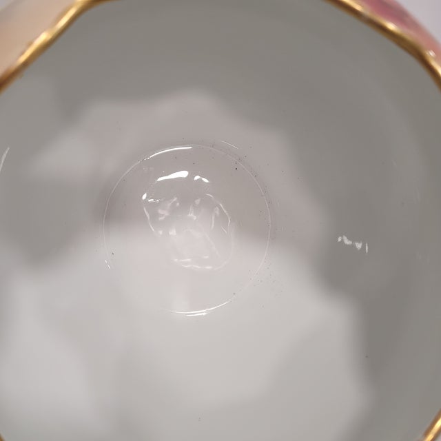 Antique Hand-Painted Floral Jardiniere Bowl Vase--Bavaria For Sale - Image 4 of 10