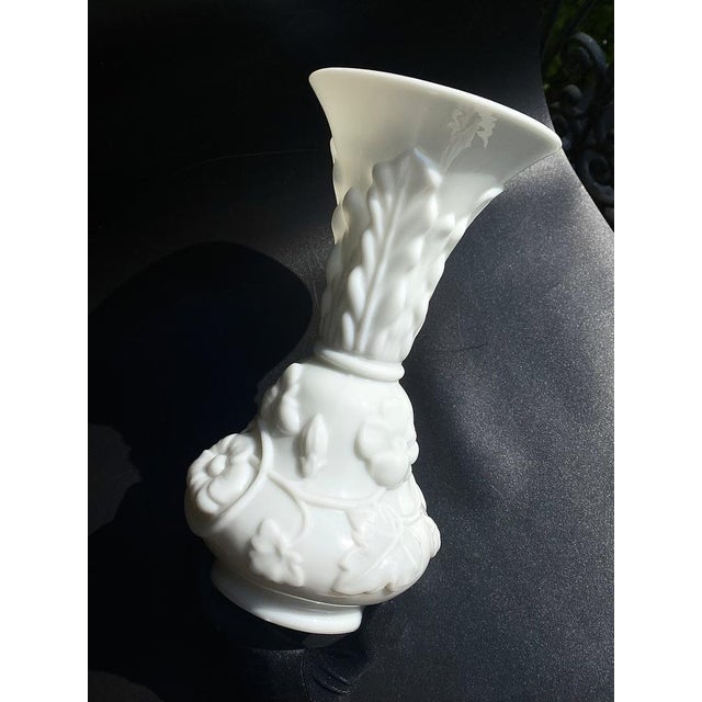 This rare pair of Saint-Louis vases, crafted in exquisite milky-white opaline crystal, represents the pinnacle of 19th-...