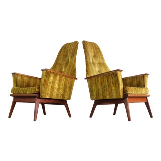 High Back Chairs Attributed to Adrian Pearsall for Craft – A Set of 2 For Sale