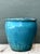 Vintage Blue Glazed Ceramic Planter For Sale - Image 9 of 12