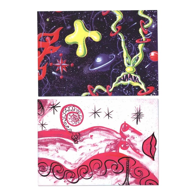 Vintage Kenny Scharf Designed Club Invites 1990s Nyc For Sale
