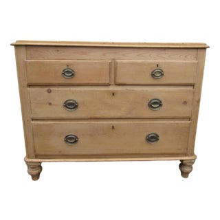 19th Century English Pine Chest of Drawers For Sale
