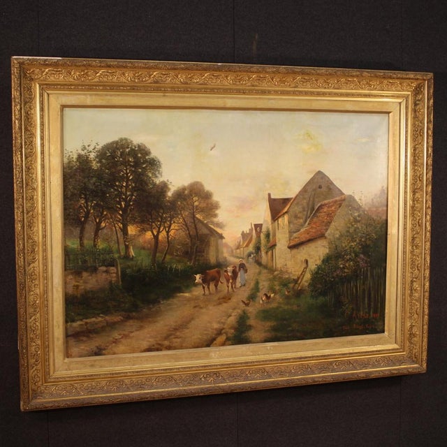 French Artist, Landscape, 1899, Oil on Canvas For Sale - Image 9 of 16