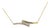 Curved Double Bar 14k Gold Station Necklace 0.25 CTW Round Diamond For Sale