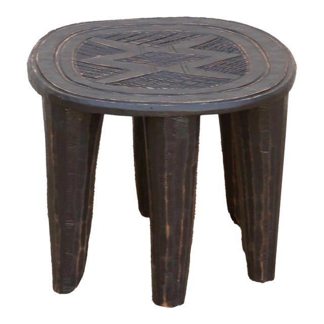 Ash Gray Painted African Table For Sale