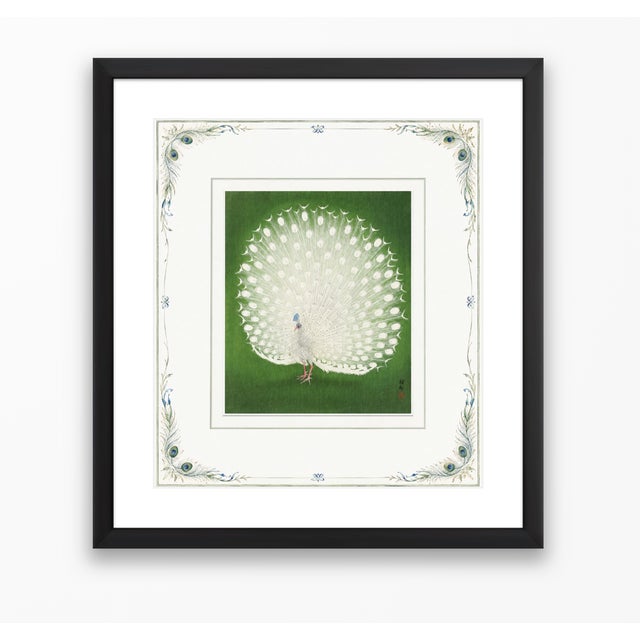Japanese White Peacock After Ohara Koson Fine Art Print 16 X 18 For Sale - Image 10 of 11