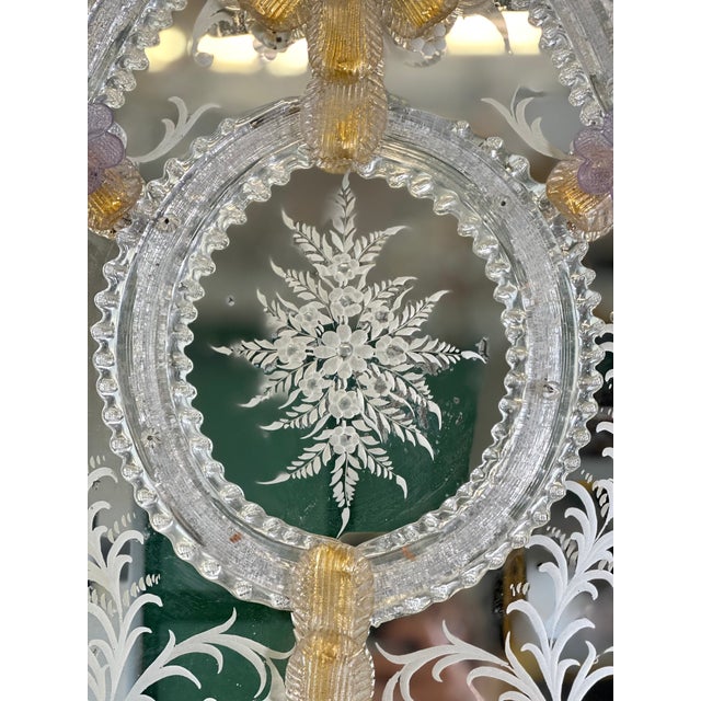 Large Murano Glass Mirror, 1960s For Sale - Image 15 of 16