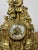 Vintage French Brass Ornate Romantic Couple Mantel Clock For Sale - Image 4 of 16