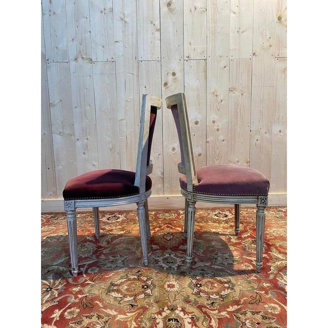 Louis XVI Style Trapeze Chairs, Set of 8 For Sale - Image 3 of 8