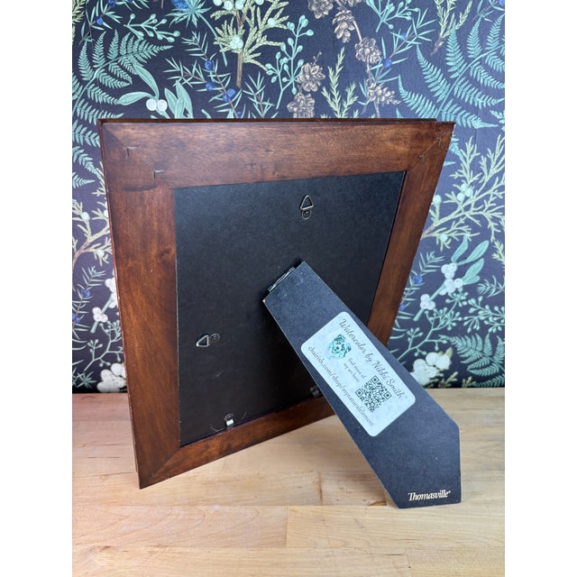 Contemporary "Golden Yarrow Study" Original Watercolor Painting Signed and Framed For Sale - Image 3 of 3