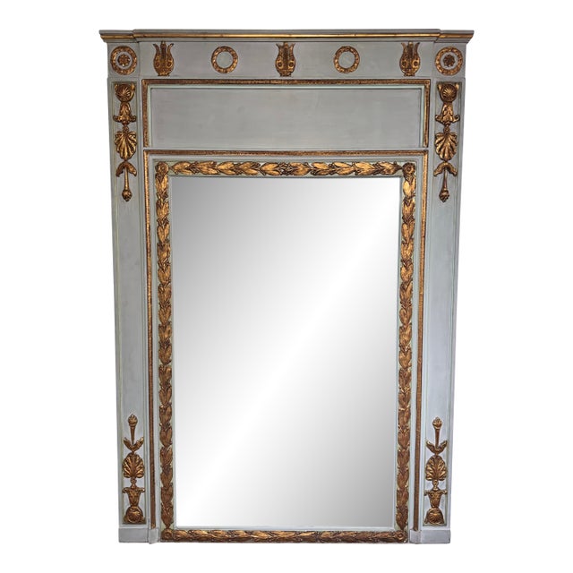 19th Century French Trumeau Style Mirror For Sale