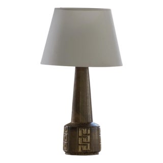 Large Danish Modern Ceramic Stoneware Table Lamp by Løvemose, 1960s For Sale