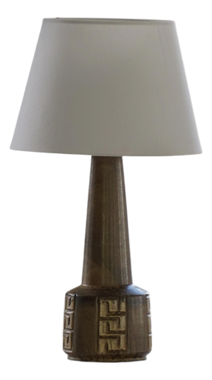 Large Danish Modern Ceramic Stoneware Table Lamp by Løvemose, 1960s