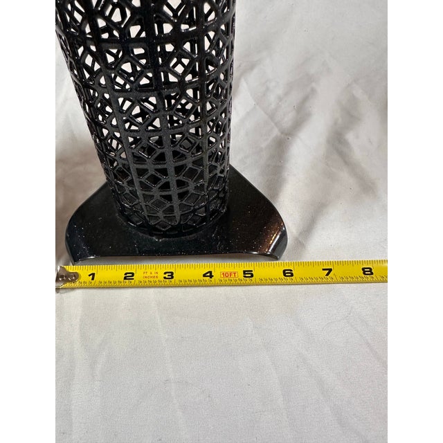 1950s 1950s Metal Mesh Taper Candle Holders With Custom Sparkle Powder Coat For Sale - Image 5 of 8