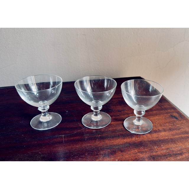 1950s Vintage, 1950s, Mid-Century Modern Coupe Glass - Set of 9 For Sale - Image 5 of 13