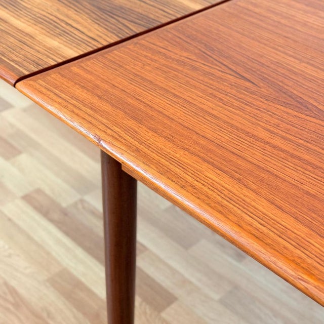 Brown Dining Table in Teak, Denmark, 1950s-1960s For Sale - Image 8 of 12