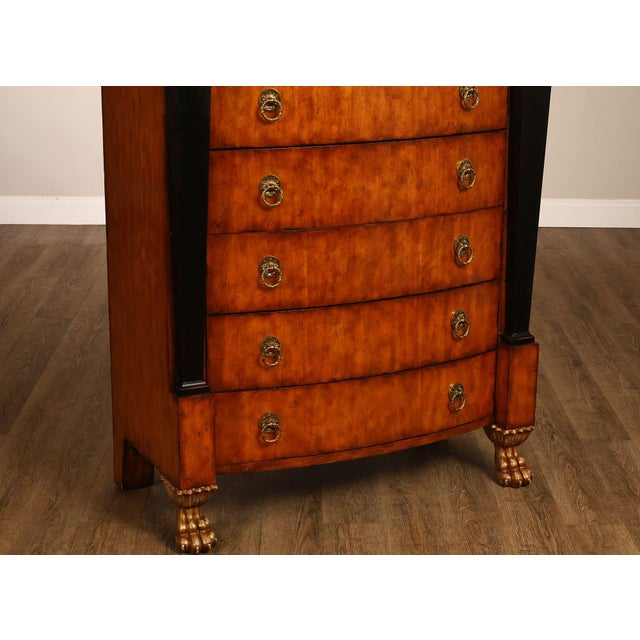 Brown Lineage Home Furnishings Empire Style Tall Chest Of Drawers For Sale - Image 8 of 18
