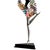 This French hand-painted dancer sculpture captures the energy and grace of performance art. Crafted from metal and resin,...