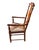 Wood Early 20th Century Vintage Fiddle Back Rush Seat Armchair For Sale - Image 7 of 7