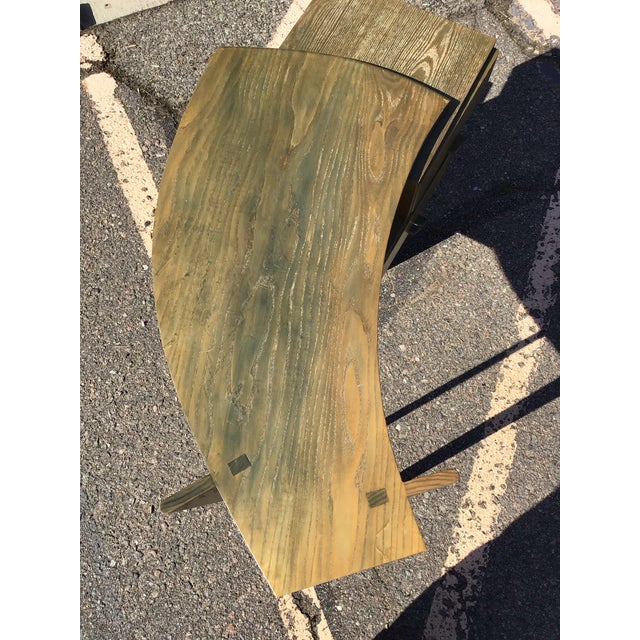 Late 20th Century Mid-Century "Boomerang" Atomic Curved Desk For Sale - Image 5 of 11