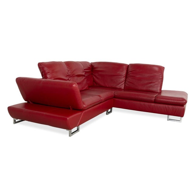 Leather and Chrome Corner Sofa from Willi Schillig For Sale - Image 6 of 18