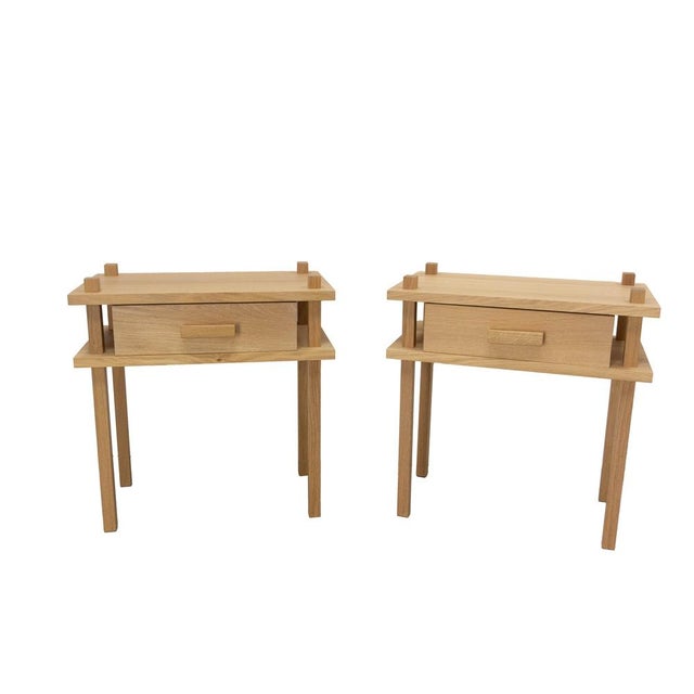 Brutalist French Nightstands, 2022, Set of 2 For Sale - Image 3 of 13
