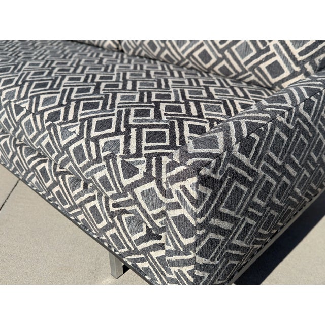 Wood Mid Century Low Profile Sofa in the Manner of Milo Baughman For Sale - Image 7 of 12