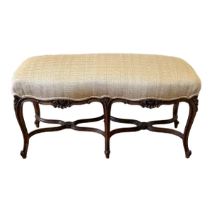 French Country Provincial Louis XV Style 6 Legs Bench