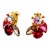 1950s Aurora Borealis Clip-On Earrings by Beau Jewels - 2 Pieces For Sale