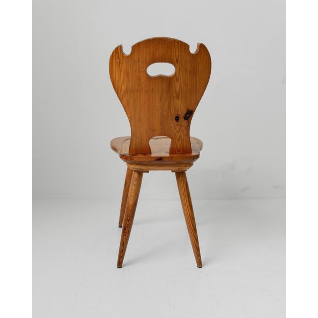 Vintage Folk Style Wooden Farmhouse Chairs, 1960s, Set of 3 For Sale - Image 10 of 12