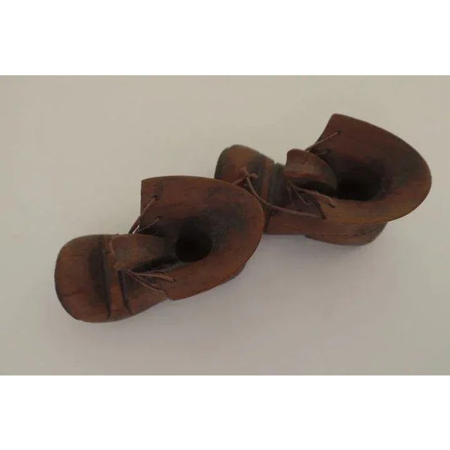 Traditional Mid 20th Century Miniature Hand Carved Boots For Sale - Image 3 of 8