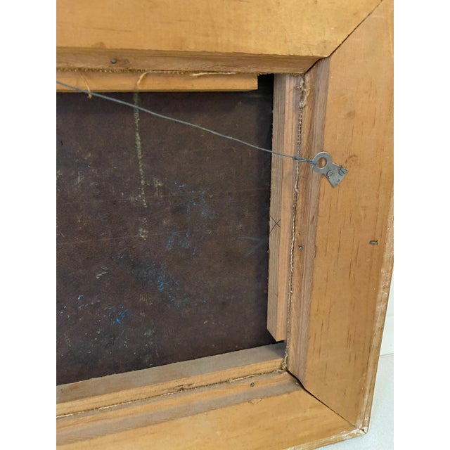 Red 1960s "Abstraction" Abstract Enamel Painting, Framed For Sale - Image 8 of 9