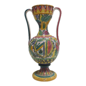 Vintage Orvieto Hand-Painted Italian Majolica Vase