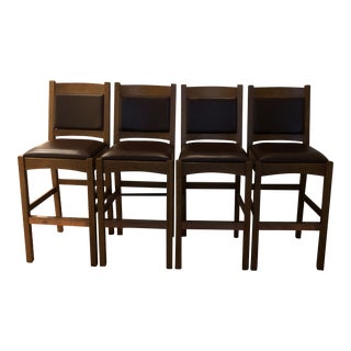 Stickley Mission Oak Bar Stools For Sale
