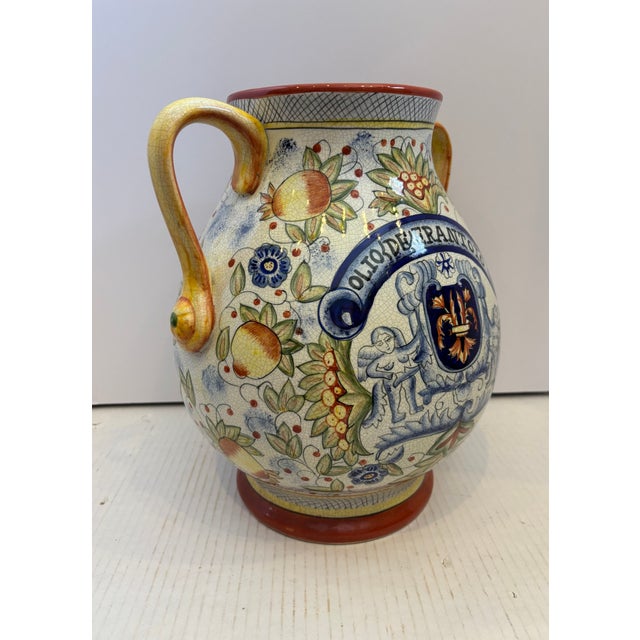 Italian 19th Century Italian Majolica Olive Oil Jar For Sale - Image 3 of 13