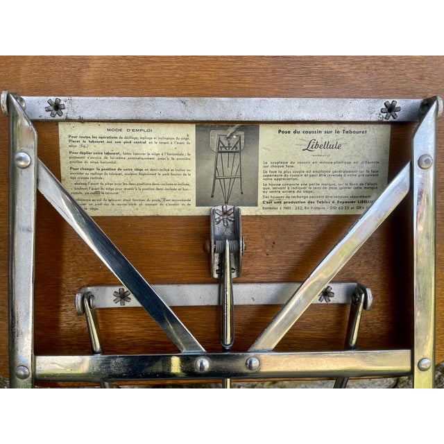Metal Libellule Folding Stool by Normafix, 1950 For Sale - Image 7 of 12