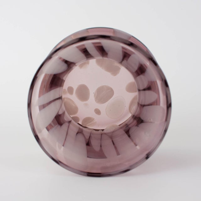 Vintage Portuguese Amethyst Art Glass Vase, 1960s For Sale - Image 13 of 16