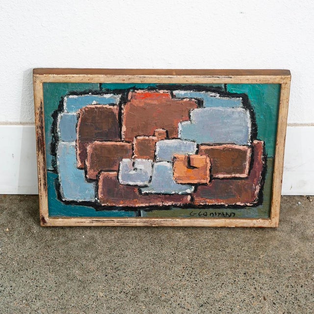 Mid Century Modern Oil Painting George Constant Art Abstract Original Signed '66 For Sale In Sacramento - Image 6 of 12