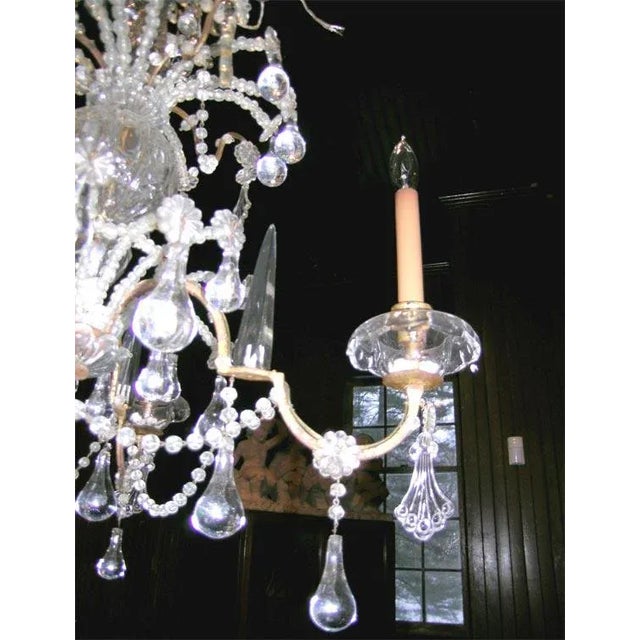 French Late 19th Century Vintage French Crystal Chandelier For Sale - Image 3 of 7
