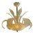 Murano Glass Gold Leaf Chandelier For Sale