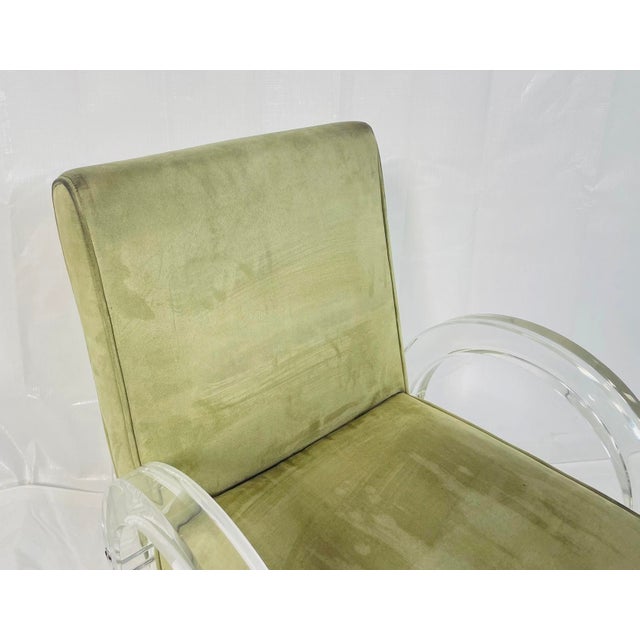 Set of 6 Charles Hollis Jones Lucite Waterfall Dining Chairs, Signed 1974 For Sale - Image 12 of 18