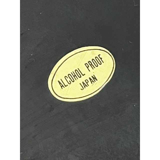 Vintage Japanese Black Lacquer Serving Trays For Sale - Image 4 of 12