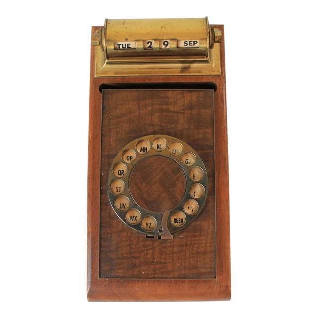 Vintage Wooden Telephone Number and Address Organizer For Sale
