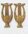 Pair of 2 Architectural Music emblems. Great for indoor, outdoor, or front door. Cast aluminum with old gold painted...