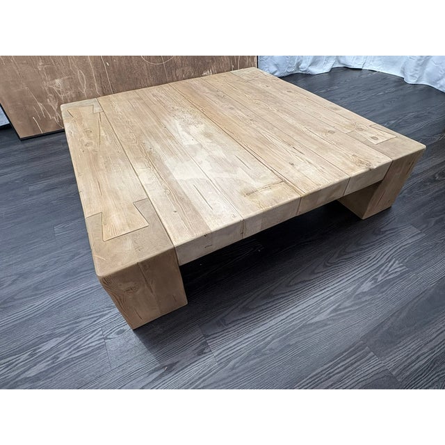 Rh Reclaimed English Beam Coffee Table | Monumental 59" Scale | One-of-a-Kind Character For Sale - Image 16 of 18