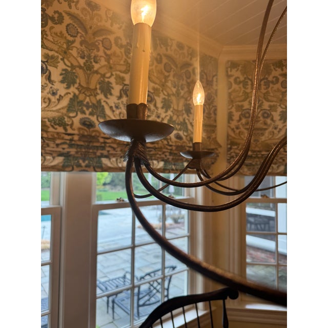 2010s Ironware International Bella 6 Light Chandelier For Sale - Image 5 of 6