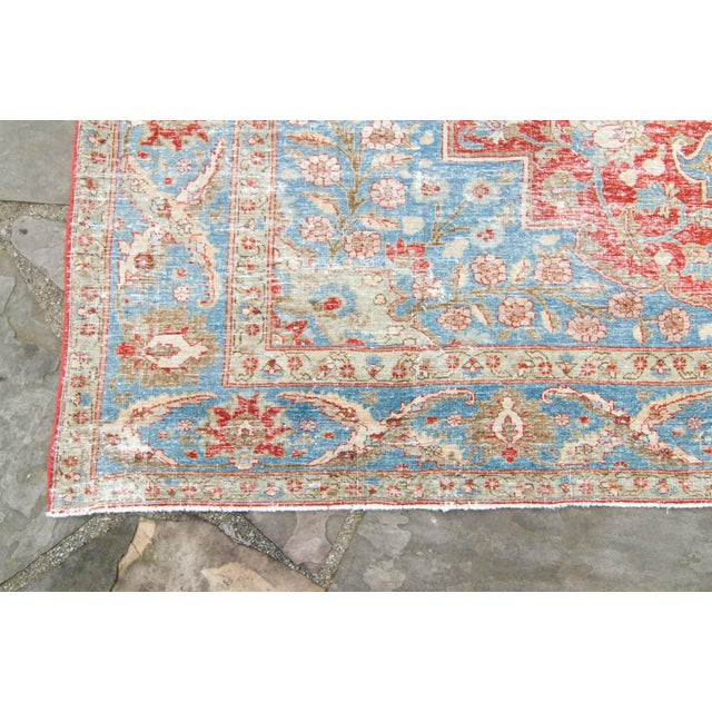 1940s Vintage Medallion Hand-Knotted Rug 8’9” X 11’11” For Sale In Los Angeles - Image 6 of 11