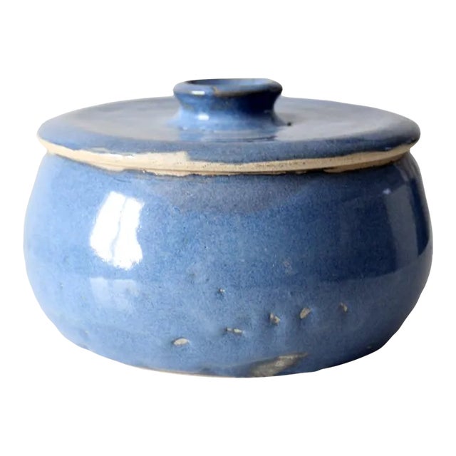 Vintage Studio Pottery Bowl With Lid For Sale