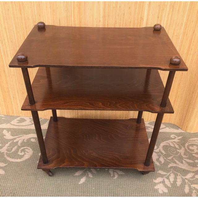 1970s Hollywood Regency 3 - Tier Side Table For Sale - Image 13 of 13