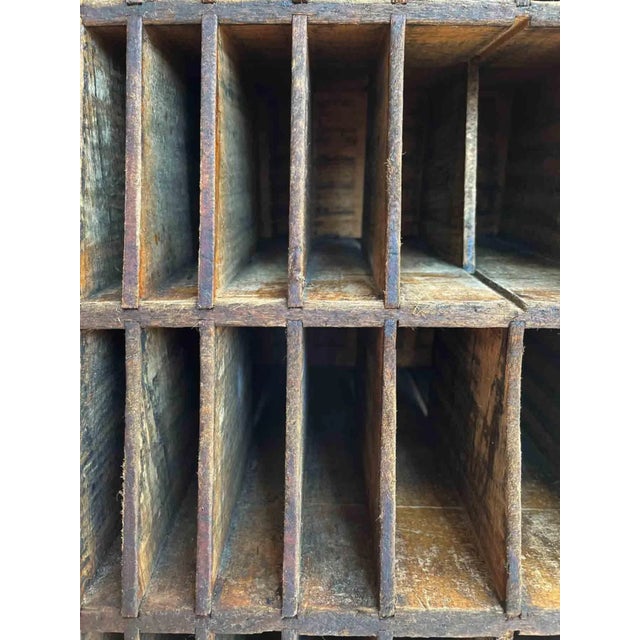 Mid 20th Century Industrial Storage Cubbies Mid-Century Triangular R Wooden For Sale - Image 5 of 8